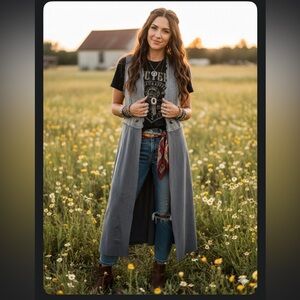 Vocal Charcoal Knit Vest